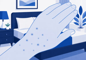 Itchy bite marks as a sign of bed bugs needing control in Edmonton