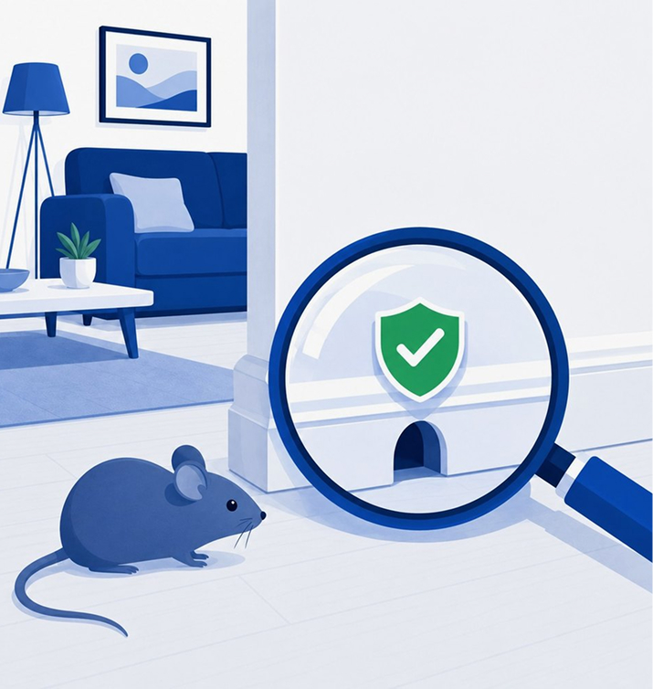 Mice control service treating a rodent problem in Edmonton